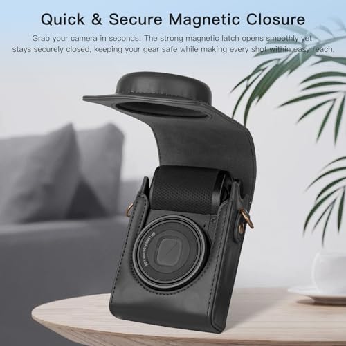 Funda de PU para cámara Ricoh GR IV con correa ajustable miniatura 4