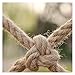 ZREVSB Hemp Rope Climbing Net Garden Balcony Nature Jute Child Safety Ceiling Mesh Wall Decoration Stair Protection Fence(Dia 4mm Mesh 10cm)