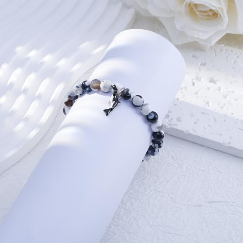 Orca Healing Bracelets for Women Orca Whale Gifts Just a Who Loves Orca Agate Crystal Bracelets Orca Gifts for Women Orca Tail Charm Orca Inspirational Gift4