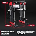Sportstech SXM200 Smith Machine für Zuhause, Power Rack mit Kabelzug, Klimmzug, Langhantelstange, Bench Press, Multipresse, 140kg Trainingsgewicht, Kraftstation inkl. Griffe, Multifunktional, Home Gym – Bild 3