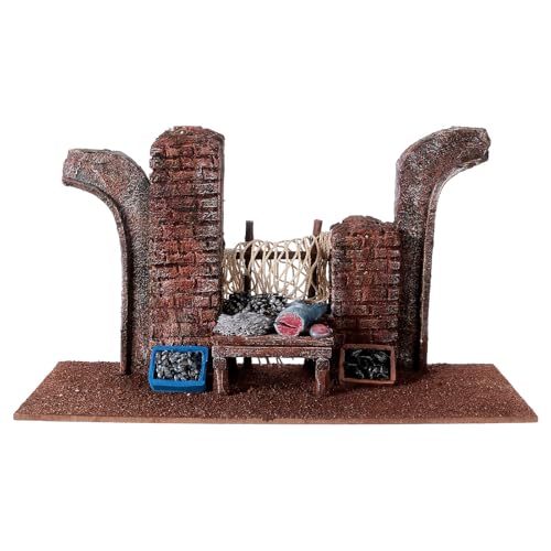 Holyart Décor poissonnier avec Demi-Arches pour santons de 12-13 cm 19x35x12 cm