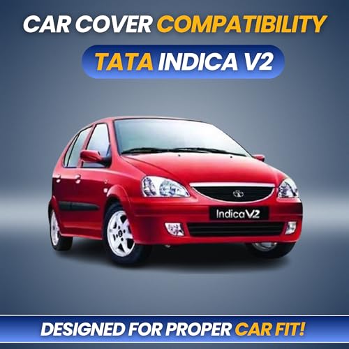 Image of Car Cover for Tata Indica V2 2001-2018 | 100% Waterproof Heavy-Duty 3-Layer Car Body Cover | All-Weather Rain, UV, Sun & Dust Protection | Custom Fit | Mirror & Antenna Pockets | Navy Blue