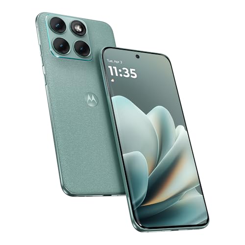 Image of Motorola Edge 70 Pro+ 5G (Twill Inspired Pantone Stormy Sea Green, 12GB RAM, 256GB Storage) | Dimensity 8500 Extreme Processor | 50MP + 50MP + 50MP Triple AI Camera |6.8 inch pOLED Display|