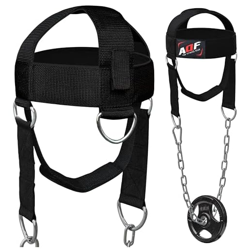 AQF Arnés De Cabeza, Pesas Ajustables Entrenar Cuello Straps, Boxeo Y Fitness Cinta Cabeza Con D-Gancho, Head & Neck Trainer Dip Cinturón Para Gimnasio, Musculacion, Ejercicio Talla Única