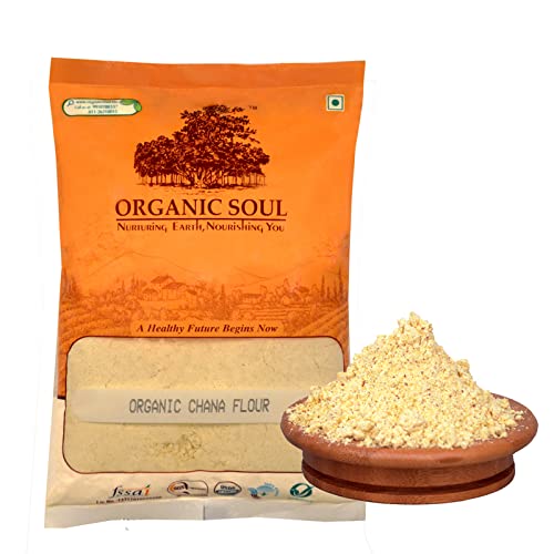 Organic Soul Organic Chana Flour 1kg Chickpea Flour Gluten Free Black Chana Sattu, lkg