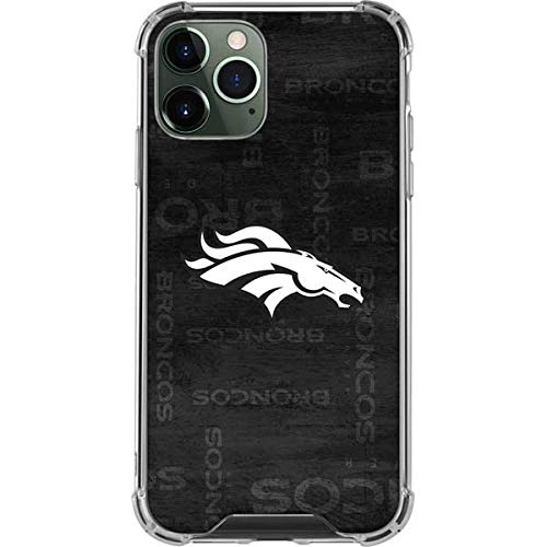 Skinit Clear Phone Case Compatible with iPhone 12 Pro Max - Officially Licensed NFL Denver Broncos Black & White Design