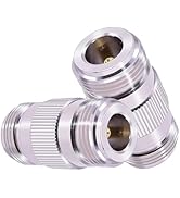 CNARIO 2PCS N Female to N Female Adapter N Connector Coax RF Coaxial Cable Connectors Barrel Conn...