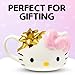 Silver Buffalo Sanrio Hello Kitty Pink Bow Ceramic 3D Sculpted Mug, 20 Ounces