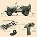 Skymaker 1/10 Willys MB Jeep Two Batteries Off-Road Military RC Car Vehicle RTR 2.4GHz All Terrians 4x4 RC Crawler