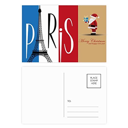 Cartes postales France Tour Eiffel de Noël à offrir en cadeau souvenir parisien