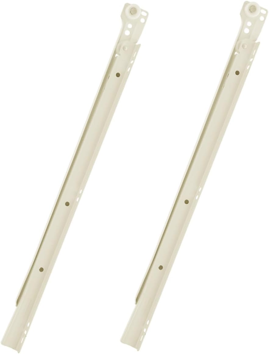 Veemoon 2pcs 12-inch Metal Drawer Slides Side Mount Cabinet Drawer Slides with Roller Wheel Heavy Duty Furniture Sliders for Closet Dresser and Kitchen Replacement Parts