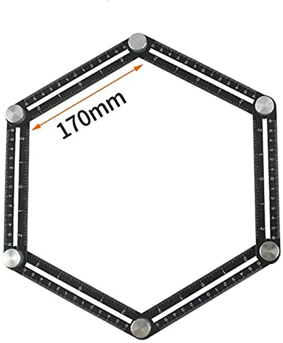 Règle d'angle numérique articulée en aluminium à double graduation noire - 2