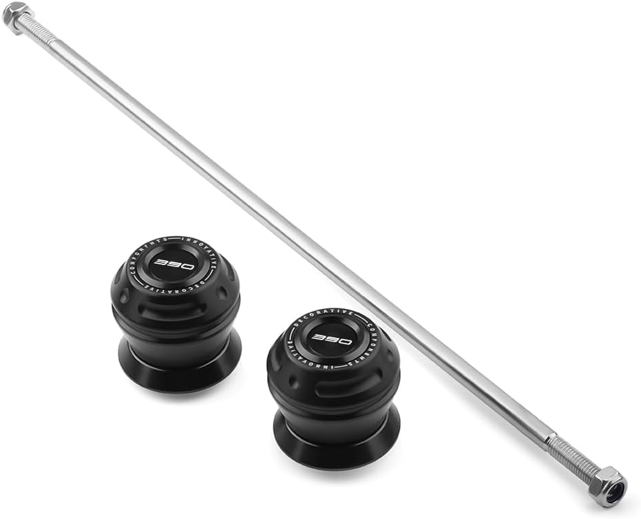 Motorcycle Front Wheel Axle Fork Slider Crash Protector Compatible With K.T.M 390 RC 2022 2023 2024 | 390RC RC390 Parts Accessories (black)