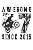 Dirt Bike Seventh Birthday Lined Notebook: 7th Motocross Birthday Party Journal 120 Pages 6' x 9'...