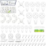 maierke 100PCS Picture Hanging Kit,Picture Hangers Concrete Wall Hooks Cinder Block Wall Hangers,Picture Hangers for Concrete Walls,Hardwall Hangers for Photo Frame,Canvas,Clock, House Decoration