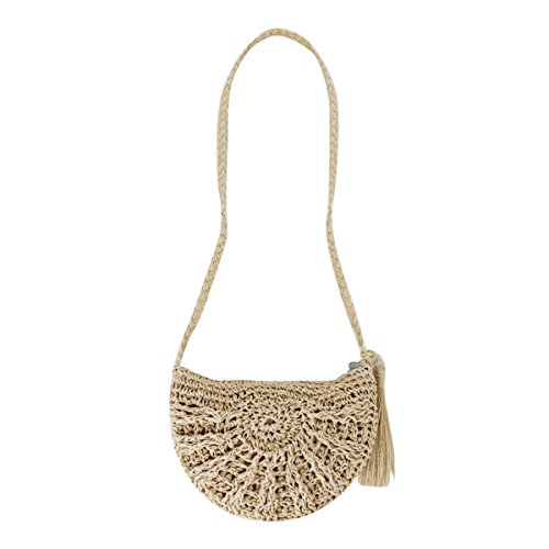 Rebecca Women Girl Straw Woven Shoulder Bag Beach Crochet Envelope