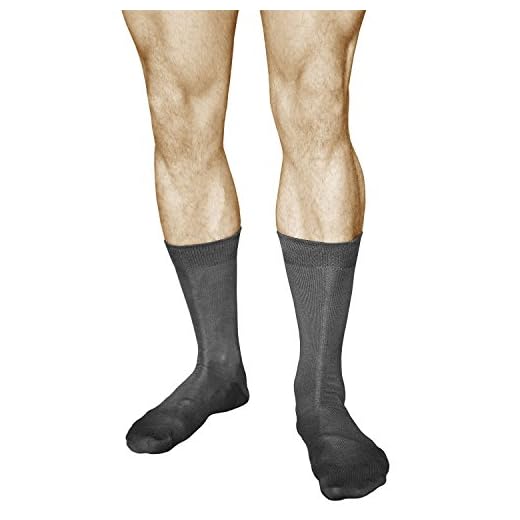VITSOCKS Business Casual Premium Bomull Strumpor Herr (3 PAR) Enfärgade Sockor, grå, 44-46