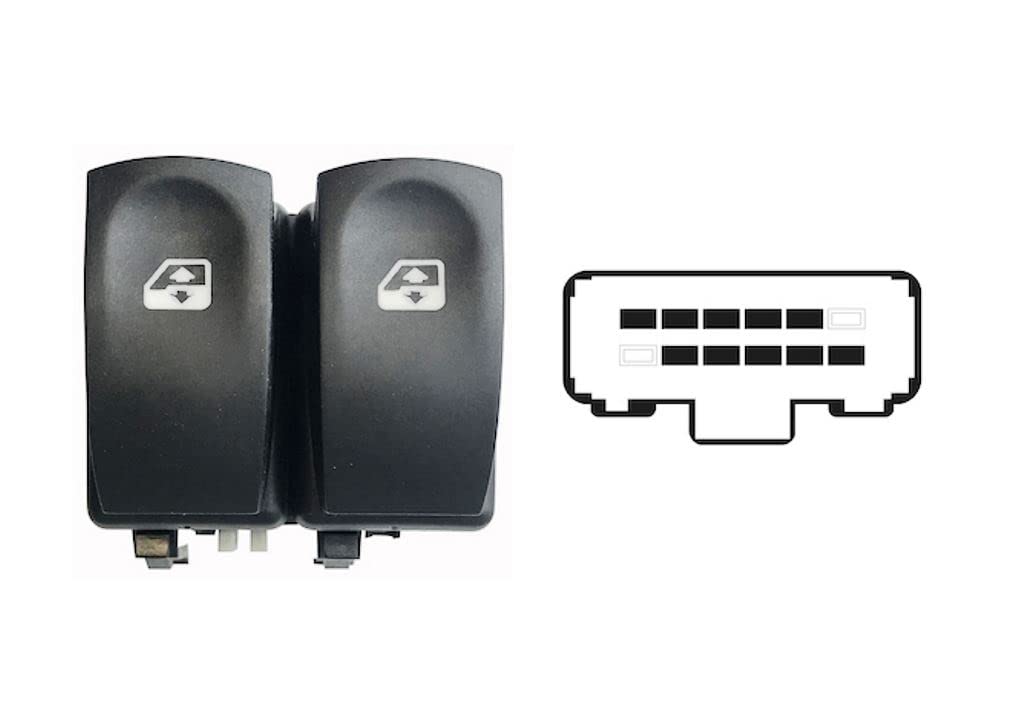 Comandi Alzacristalli realizzato per RENAULT MODUS dal 2004 al 2013 anteriore Sinistro Pulsanti 10 PIN 8200214939
