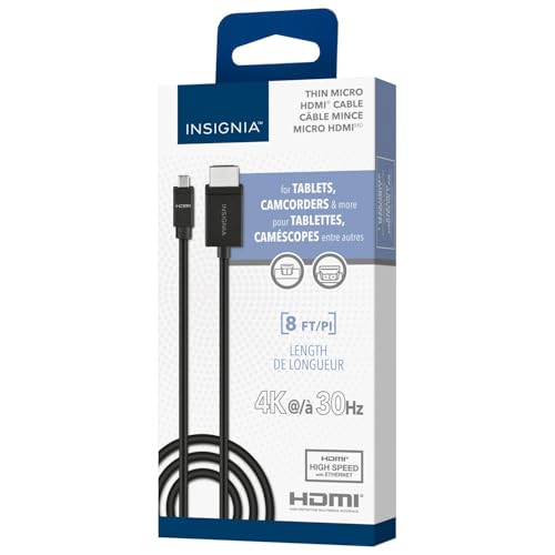 INSIGNIA 8 ft. 4K Ultra HD HDMI-to-Micro HDMI Cable