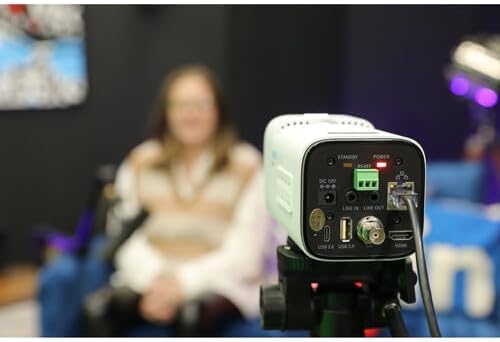 PTZOptics Studio 4K Camera (White) | 12x Optical Zoom | UHD60 | NDI|HX2 | SRT Streaming | Pro PTZ Camera for Events + Tripod + HDMI Cable + More