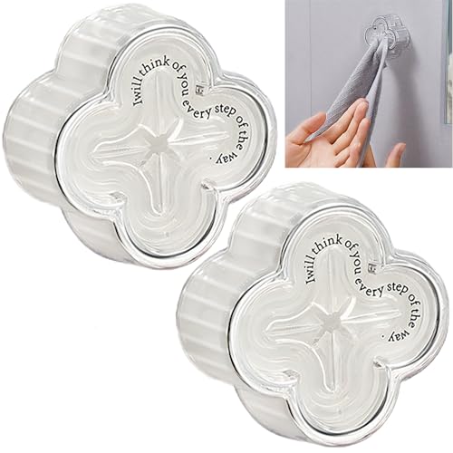 Smaoqingji Gadgets Cocina Colgador Trapos Kitchen - Juego de 2 Piezas, Color Transparente, se Adhiere Perfectamente a Todas las Superficies Lisas, Duradero, Seguro, sin Bordes Afilados ni Esquinas