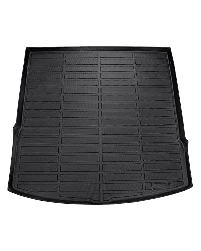 Cartist Cargo Liner Compatible with 2020-2023 Volkswagen VW Atlas Cross Sport (5 Passenger Models Only) All Weather Rear Trunk Mat Waterproof Black TPE