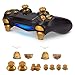 kwmobile Boutons de Rechange Compatible avec manette Playstation manette 4 Pro / PS4 slim (2ème gén.) - Set Touches Joystick Flèches en Aluminium - doré