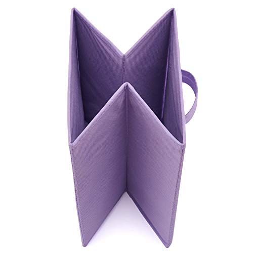 Ezoware Set Of 6 Foldable Fabric Basket Bin Collapsible Storage Cube For Nursery, Toys Organizer, Shelf Cabinet (Purple) #TOP3