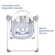 Chicco Relax & Play Elektronische Babywippe ab 0 Monaten bis 9 kg,Verstellbare Wippe und Babyschaukel mit 5 Geschwindigkeiten,Spielbogen mit 12 Melodien und 2 Plüschtieren, Kompakte Schließung-Grau