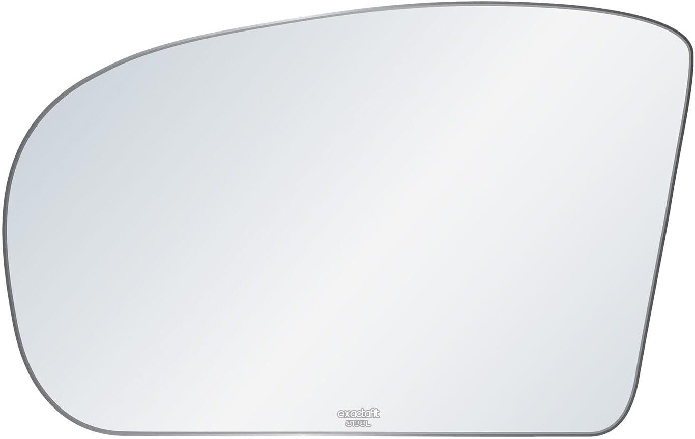 exactafit 8138L Driver Side Mirror Glass Replacement Repair Compatible With 2001-2007 Mercedes Benz C230 C240 C280 C320 C350 C32 C55, 2003-2009 E280 E320 E350 E500 E550 E55 E63 AMG