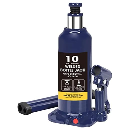 BIG RED 10 Ton (20,000 LBs) Torin Welded Hydraulic Car Bottle Jack for Auto Repair and House Lift, Blue, AT91003BU