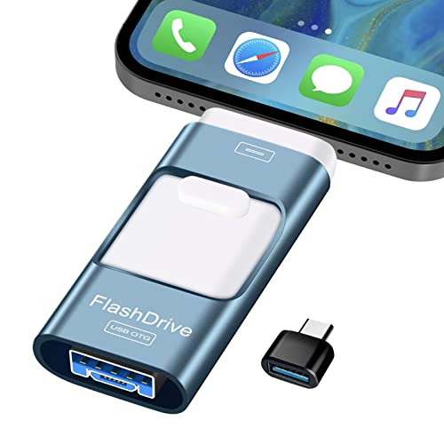 ZARMST USB Stick 256GB, 4 in 1 Flash Drive 3.0 High Speed Photostick