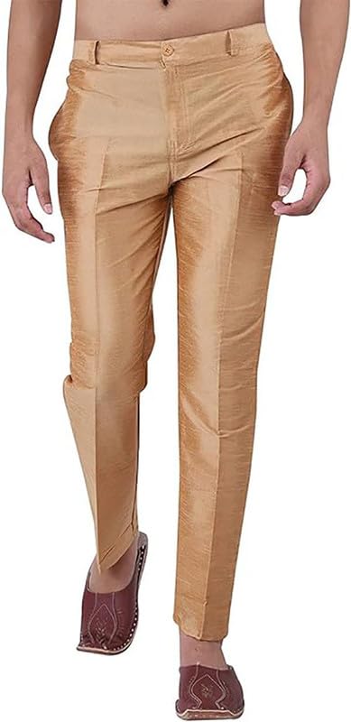 Dupion Silk Traditional Ethnic Sherwani Bottom Pants Trousers Regular Fit Pajama