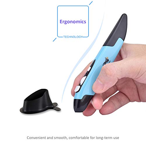 Wireless Optical Pocket Pen Mouse,Promi 2.4 Ghz Usb 3.0 Wireless Optical 2-In-1 Digital Pen Mouse & Adjustable 800/1200/1600 Dpi,Ergonomic Mouse For Macbook Notebook Desktop (Blue) #TOP3