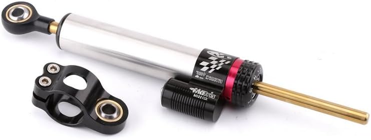 Steering Damper Stabilizer, Adjustable Motorcycle Steering Damper, Universal Steering Damper Linear for MT10 MT 07 MT09(Long Type)