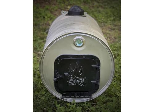 US Stove BSK1000 Barrel Camp Stove Kit, Medium, Black - Thumbnail 2
