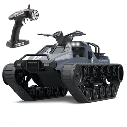 Mostop Mando a Distancia Crawler High Speed Tank Offroad 4WD RC Coche 2,4 GHz Army Truck 1/12 Drift Tank para Niños Adultos, Rojo, SG 1203