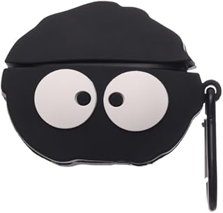جراب سيليكون متين لسماعات ايربودز برو 2 من جي-باور - حماية كاملة بتصميم شخصية كرتونية، مقاوم للصدمات والخدش وسهل التركيب - اسود (تصميم 2)