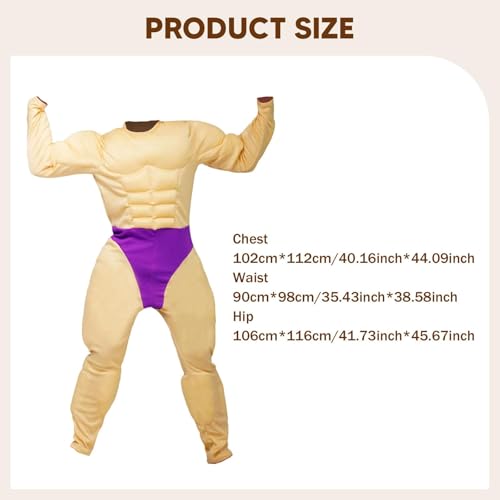 Combinaison de bodybuilder pour costume drôle sans effort