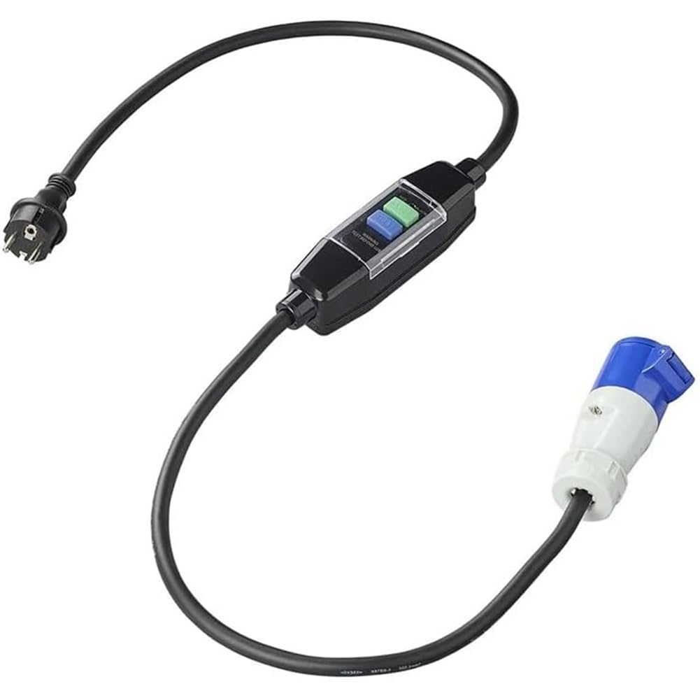 Adapterkabel 150 cm Schuko auf CEE CEE-Adapter mit Fehlerstromschutz IP44/IP55 EU-Stecker