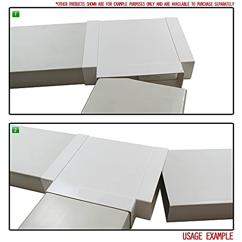 Kair Equal T-Piece Adaptor 204mm x 60mm for Rectangular Plastic Ducting, White - Image 4