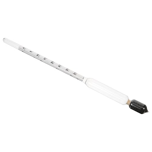 Miniatura 10 de VILLCASE Hidrómetro de vidrio, hidrómetro de densidad específica 0.6-0.7, hidrómetro de laboratorio de doble escala, dispositivo de medición de