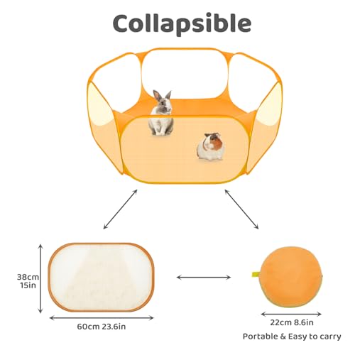 Amakunft barraca de gaiola de animais pequenos, respirável e transparente para animais de estimação