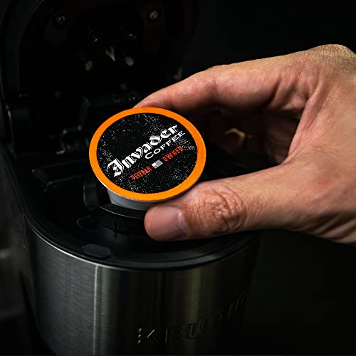 Invader Coffee Whiskey Blend K-Cup Pods Air Roasted Coffee Fair Trade Veteran Owned And Operated Small Batch 100% Arabica Coffee Premium Artisan Coffee (12-Pk) #TOP6