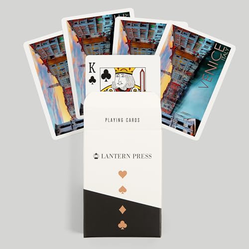 Lantern Press Venice, Italy, Mazo 52 cartas póker miniatura 6