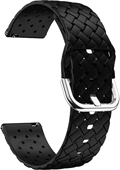 SKG V7 Pro Smart Watch Band,Silicone Braided Weave Sport Soft Replacement Straps Compatible for SKG V7 Pro/ENOMIR ID208BT 1.7"/Aeac 1.7" ID208/ENGERWALL ID208BT/Konitee/DECWIN/FACOI ID208 Smart Watch - Image 3