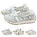 Toumov Summer Shoes for Women Non-Slip Casual Walking Shoes Lace Up Slip On Fashion Sneakers Lightweight Indoor Outdoor Shoe Footwear for All Day Comfort Beige