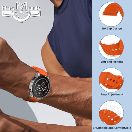 Image of 22mm Silicone Watch Band Compatible with Amazfit T-Rex 3 Pro 48mm /Balance 2 /Balance /Bip 6 /Bip 5 /GTR 4 /GTR 3 /GTR 2 /GTR 47mm, Wavy Replacement Strap for Amazfit Cheetah /Stratos 3 /2s