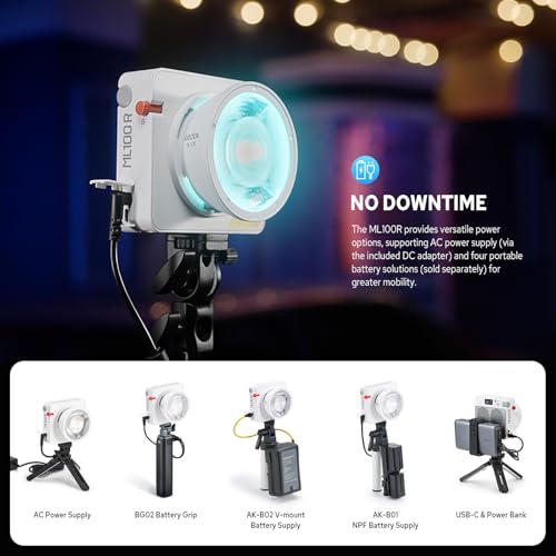 Image of Godox ML100R RGB COB Video Light, Portable Handheld Mini COB Continuous