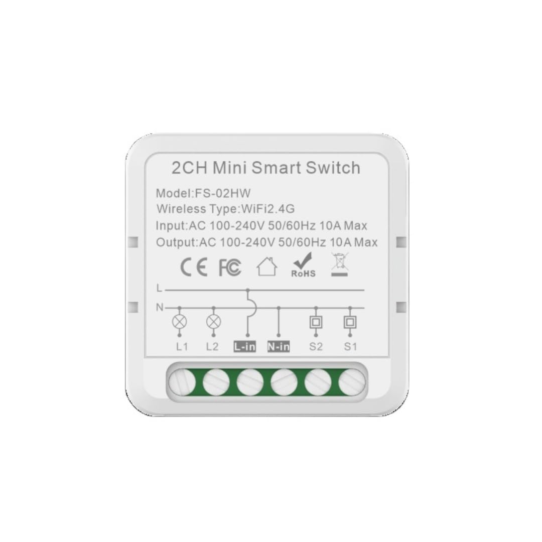 OKOS 2 Gang WiFi Smart Light Switch Breaker Hidden DIY Module Okos Smart APP Remote Control Compatible with Alexa Echo Google Home-picture-10